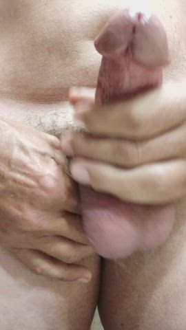 close up cock exhibitionist male masturbation precum clip