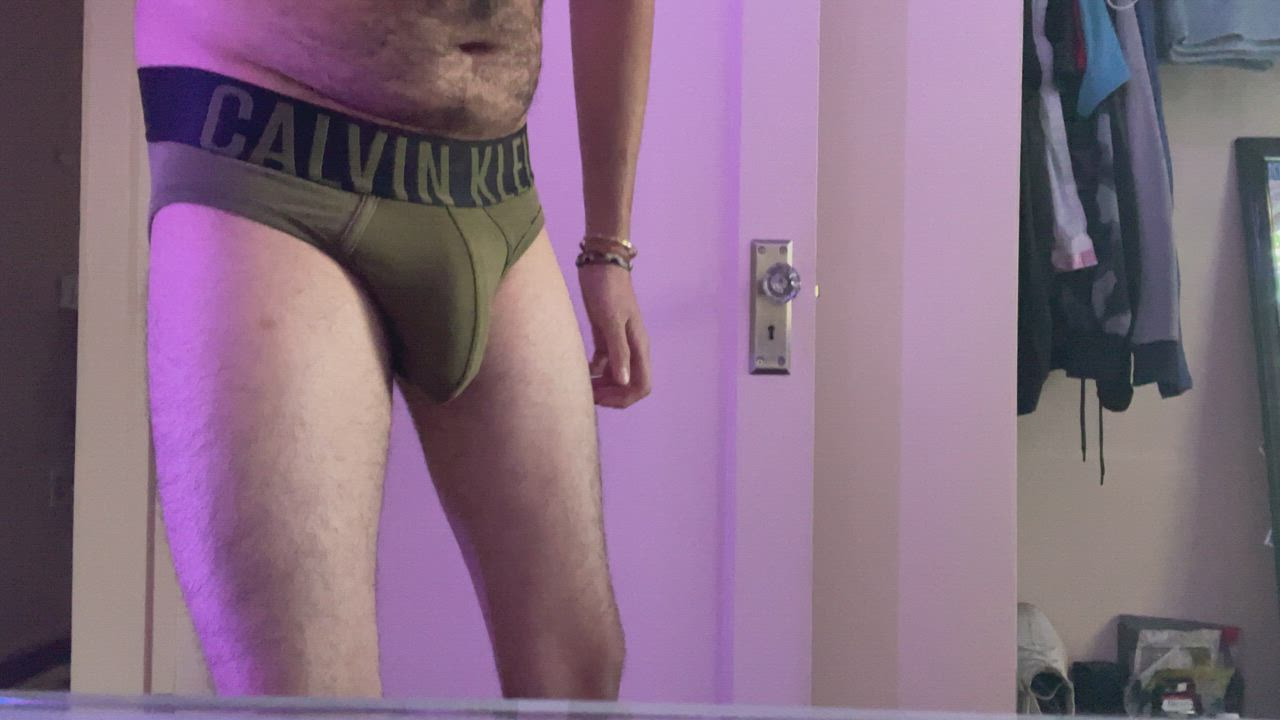 Wearing briefs is a love / hate relationship - I do love how large my boy looks,