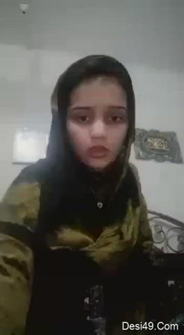 Horny Hijabi - Stripping on cam for her BF - Full video in comments