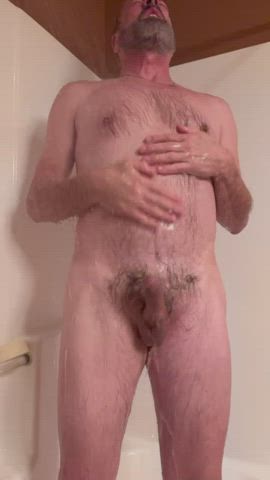 Gay daddy showering