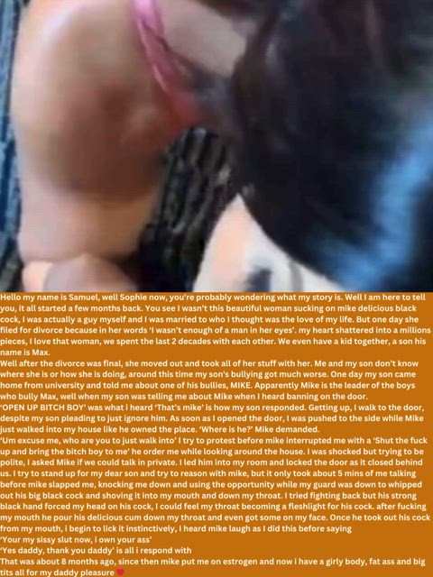 bbc bbc slut black caption deepthroat oral sissy story sucking sissycaption clip