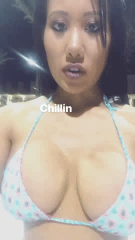 asian big tits public swimsuit clip