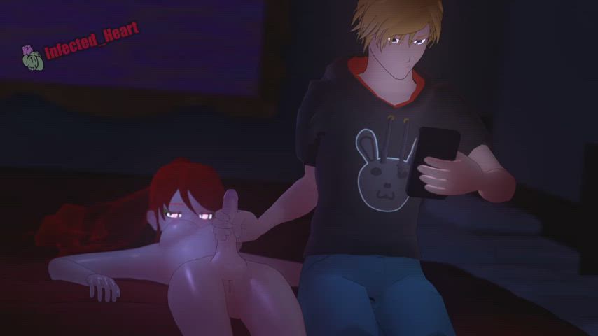 Jaune got a lil bored while strucking off Pyrrha (Infected_Heart) [Day 6]
