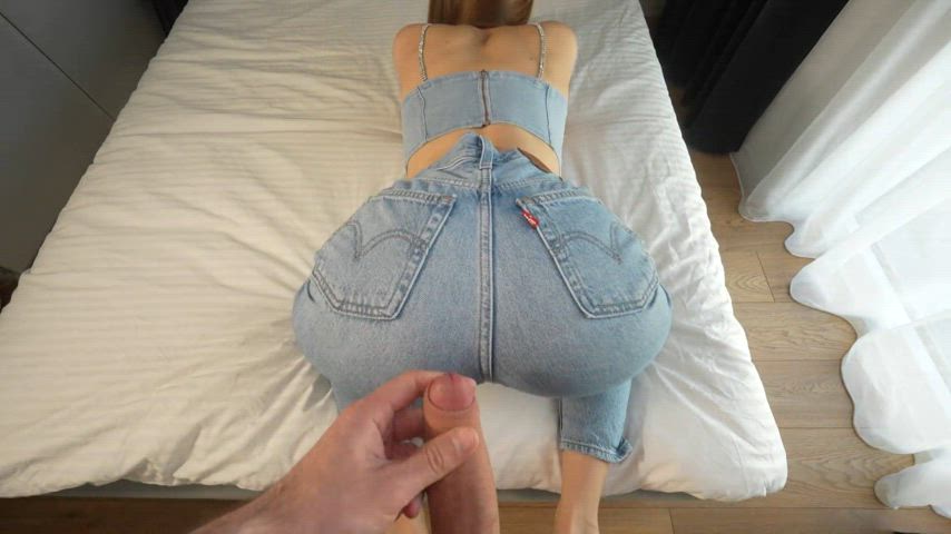 cum cum on ass cumshot jeans clip