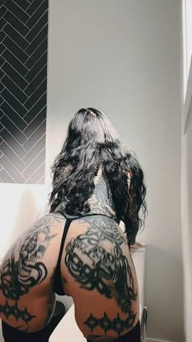 alt ass big ass goth tattease tattoo twerking tattedphysique clip