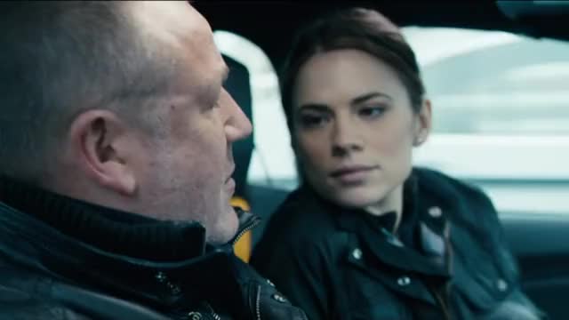 Hayley Atwell - The Sweeney (2012) - misc - grabbing guy's crotch in car, flirt-glancing