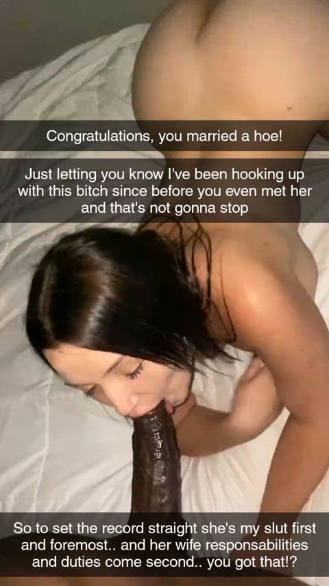 She's my slut first and foremost then your wife