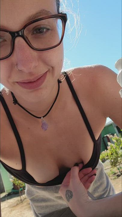Exposed Nipples Pierced Public Small Tits Tattoo clip