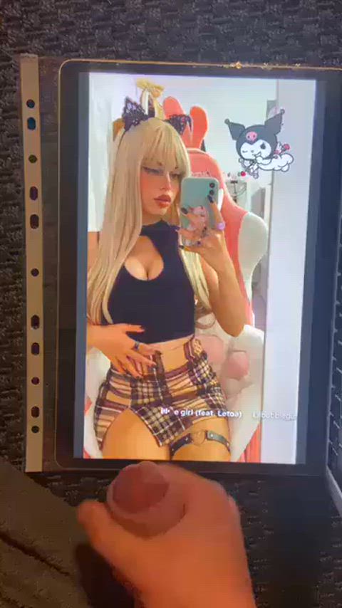 babecock big tits blonde cumshot egirl teen tiktok tribute cum-tributes clip