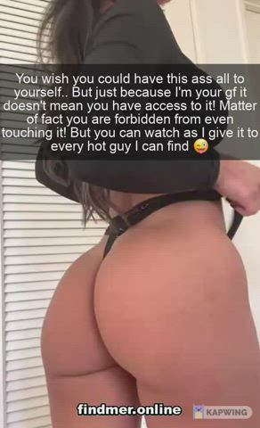 She's your gf but you will be pussy-free as you watch her fuck hot guys 😜