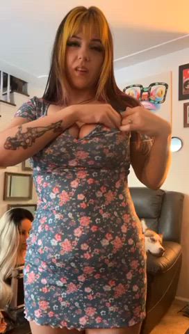 Celebrating the beginning of sundress season with a titty drop!