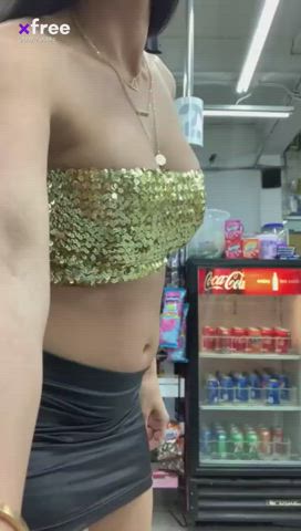 Girl get Horny in Public Store and Strip