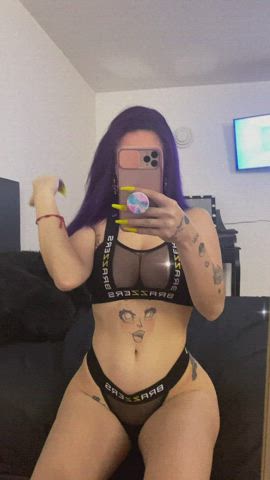 ass purple bitch selfie clip