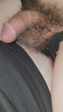 My wife pegs me while I wear her thong With a little pre cum on her shirt
