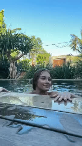 bouncing tits swimming pool tanlines clip