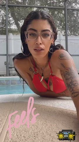 australian bikini glasses lips perky petite pool tattoo turkish clip