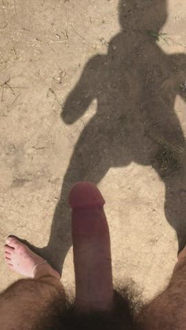 A Hard Cock, Hairy Balls and Some Sun