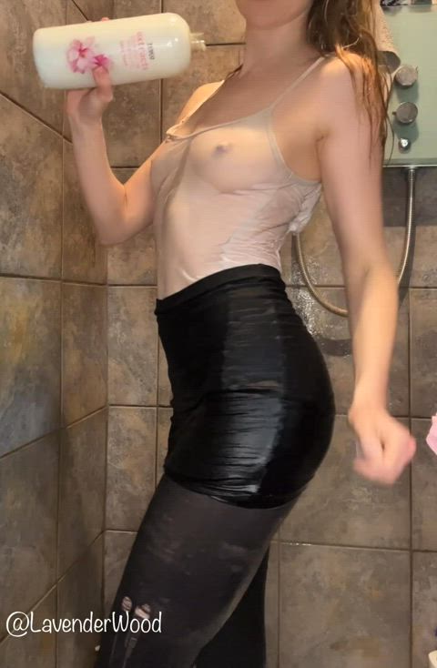 Having fun in the shower