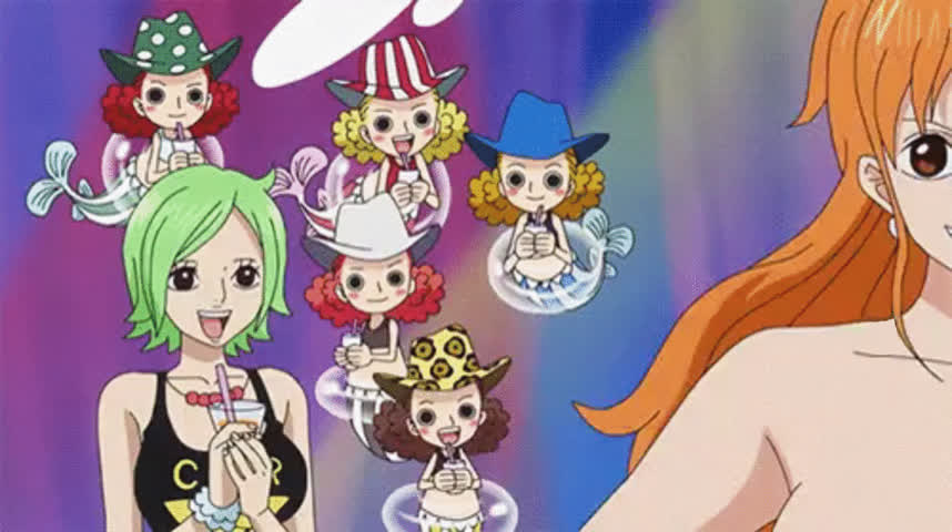 Partying and drinking so much, Nami doesn't even notice that her bra fell off