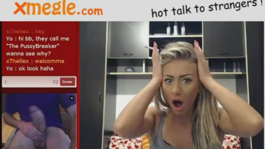 big dick camgirl cock shock reaction webcam clip