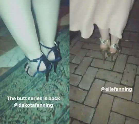 Ass Big Ass Booty Celebrity Dakota Fanning Dancing Dress Elle Fanning Jiggling Shaking