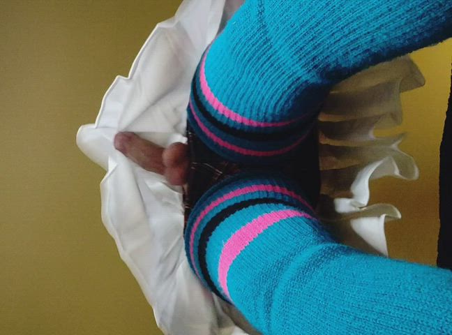 Do you like the view from under me as I wear my favorite socks and a cute tennis