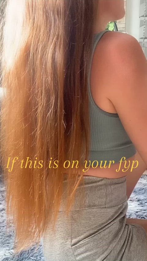 amateur homemade long hair natural tits petite redhead small tits sports bra tease