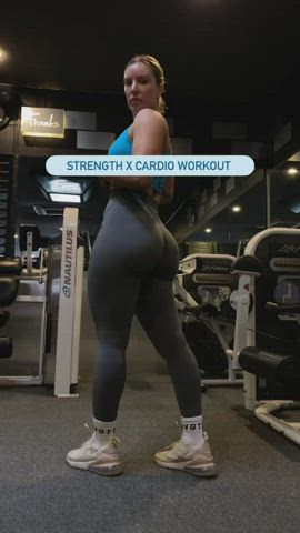australian blonde bubble butt fitness gym leggings pawg workout clip