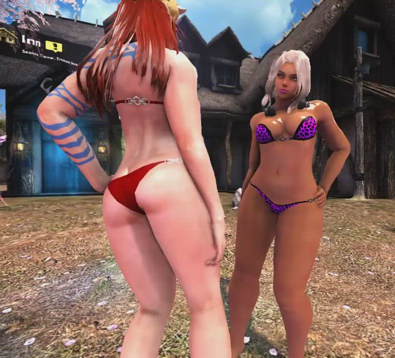 3D Big Ass Bikini Dancing Hentai Oiled Redhead Swimsuit Tattoo Thick clip