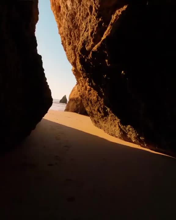 Drone footage on a Portuguese beach.
