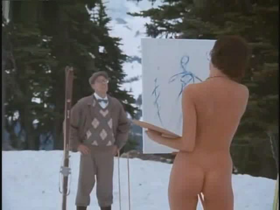 Painting, in the ski slopes... (Wendy Hamilton - Ski School 2 (CA1994))