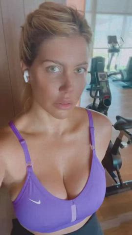 big tits tits workout clip