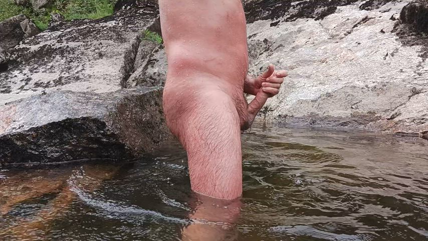 Bator in the river and cumming