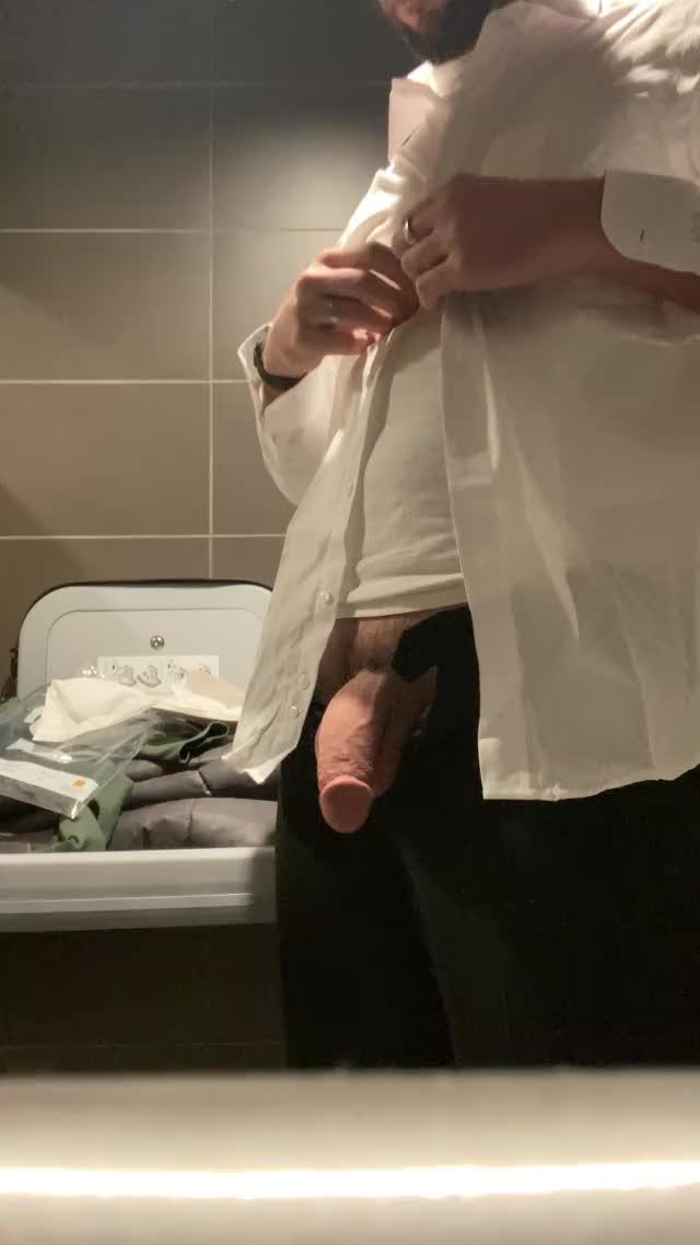 Changing in the bathroom. Got horny.