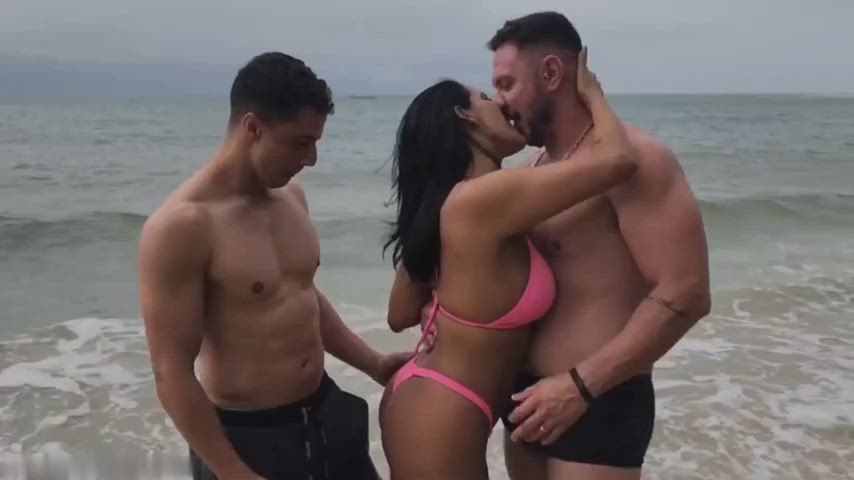 Threesome on the beach