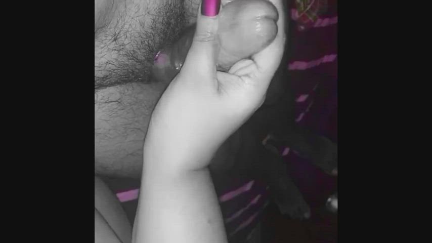 edging fetish handjob massage nails pink precum quickie sensual tease clip