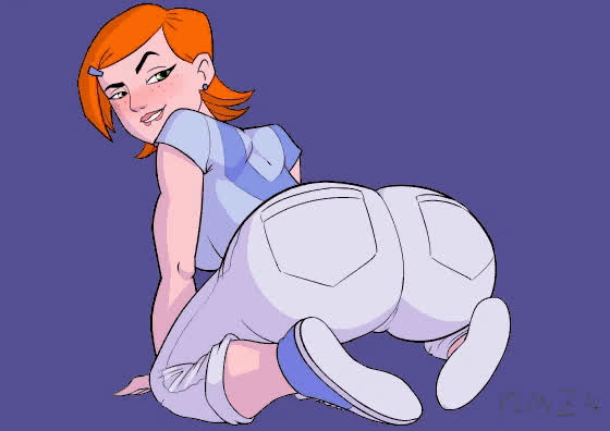 animation ass asshole big ass cartoon hentai redhead clip