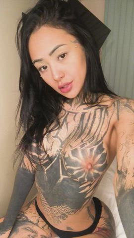 asian boobs nipple piercing amateur-girls selfie clip