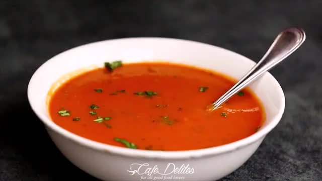 Creamy Roasted Tomato Basil Soup (No Cream)