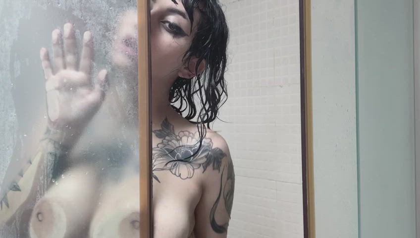 pov: you come over a little early on game night and find me in the shower before