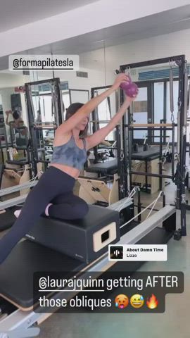 Alison Brie Spandex Workout clip