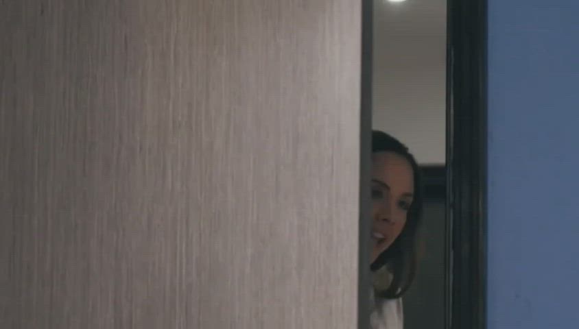 Alex eats out her girlfriend Gia under the covers while her mom's in the room [GIF]