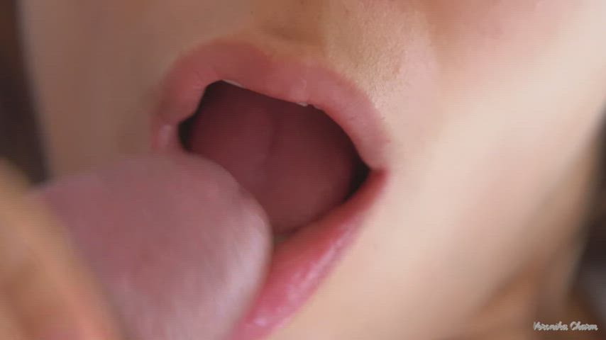 Her Sensual Lips &amp; Tongue Make Him Cum In Mouth (by Veronika Charm)