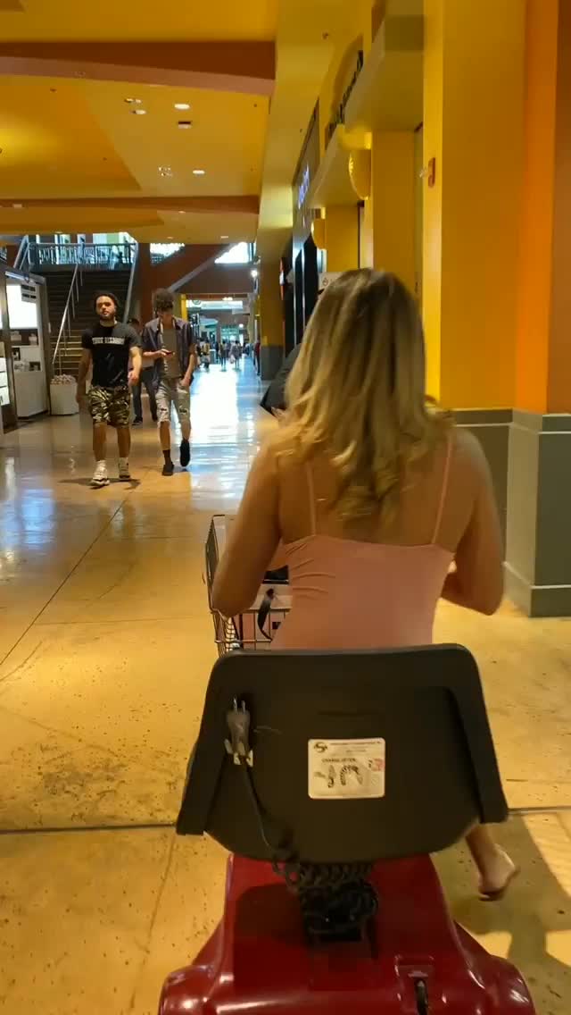 She is showing her ass in a public place