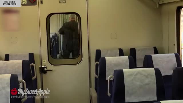 MySweetApple - Amateur Couple Fucking on a Train with Facial - 1