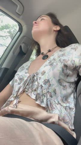 Being braless on a bumpy road results to some Giggles and Jiggles [F]
