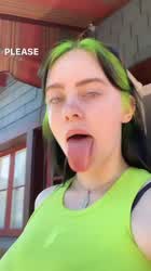 Fuck, I wanna cum all over Billie Eilish's tongue so badly now after seeing this