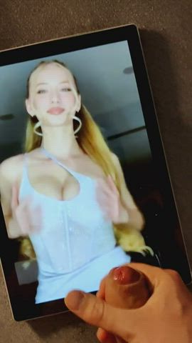 big tits cum cumshot edging male masturbation moaning orgasm tribbing tribute clip