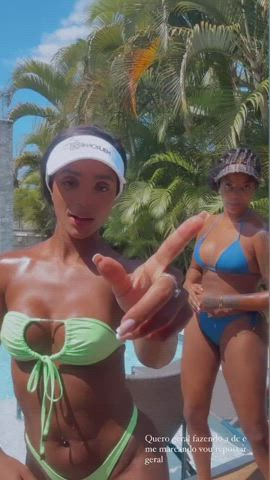 bikini brazilian celebrity dancing ebony clip