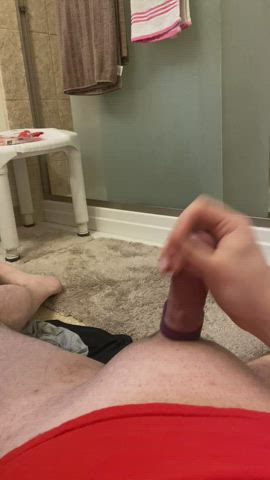 amateur bathroom bear cum cumshot gay male masturbation masturbating clip